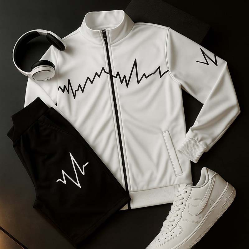 ست سوئیشرت شلوار مردانه سفید مدل EKO