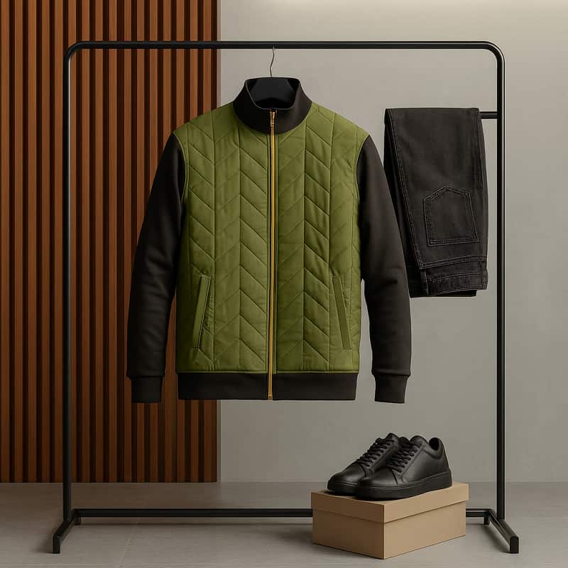 کاپشن مردانه سبز مدل Homan