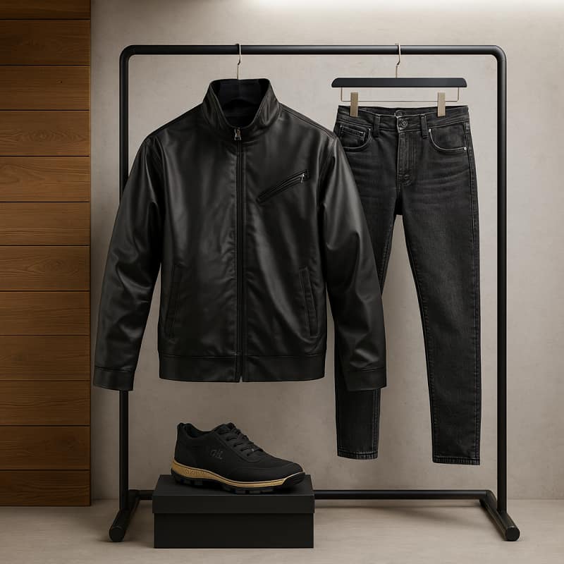 کاپشن چرم مردانه مدل Artim