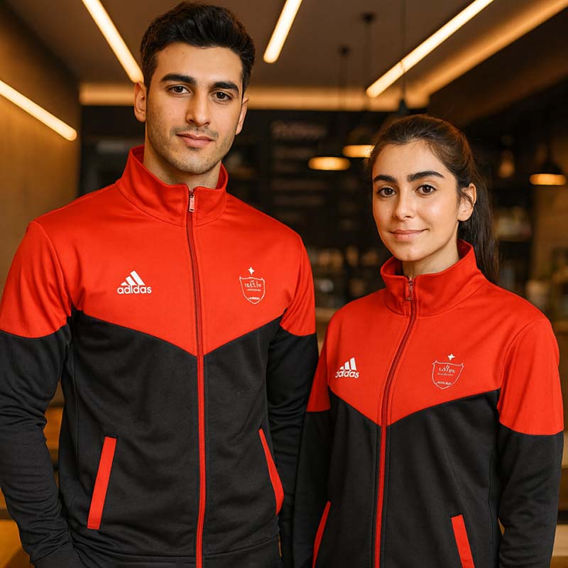 ست دو نفره سوییشرت قرمزمشکی مدل Adidas