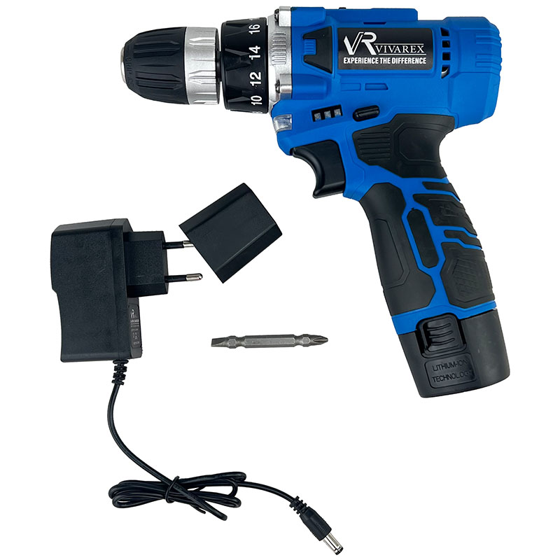 دریل پیچگوشتی شارژی ویوارکس مدل VR1210V-12C-آبی